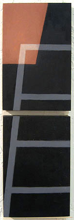 Kathy Keler, "Ladder I," 2009, acrylic and alkyd on wood, 18" x 6"
