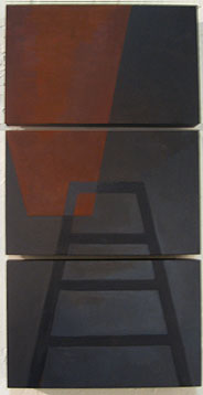 Kathy Keler, "Ladder II," 2009, acrylic and alkyd on wood, 19" x 9"