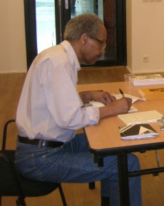 James Emanuel SIgning Books for CUNY students July 2008