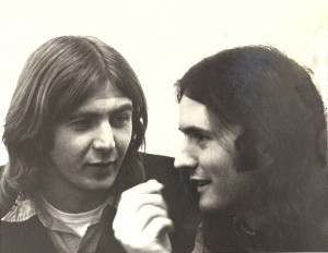 Ed Cox and Michael Lally, c. 1973. Photo by Jesse Winch.